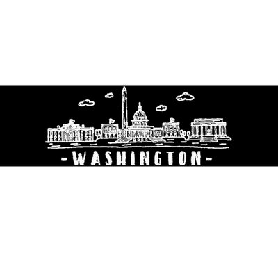 Washington Dc Skyline Bumper Sticker