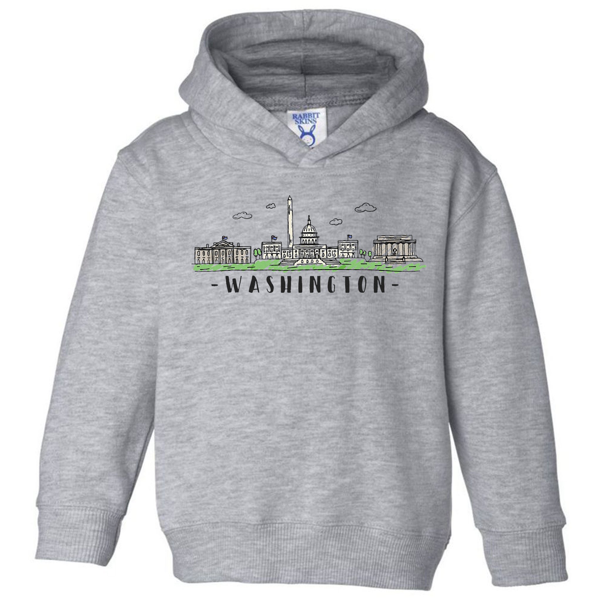 Washington Dc Skyline Vintage Toddler Hoodie