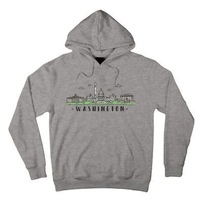 Washington Dc Skyline Vintage Tall Hoodie