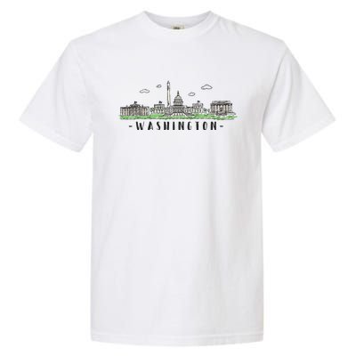 Washington Dc Skyline Vintage Garment-Dyed Heavyweight T-Shirt