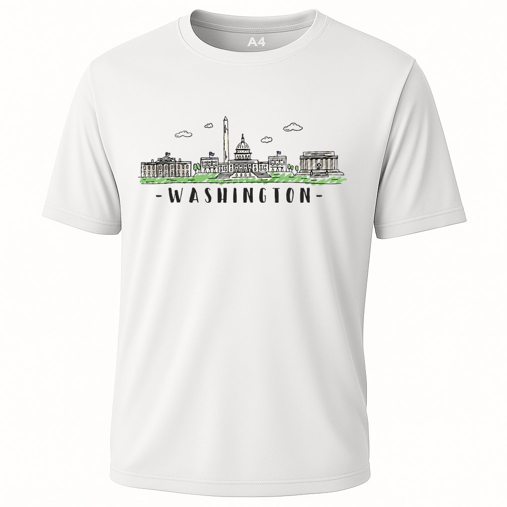 Washington Dc Skyline Vintage Cooling Performance Crew T-Shirt