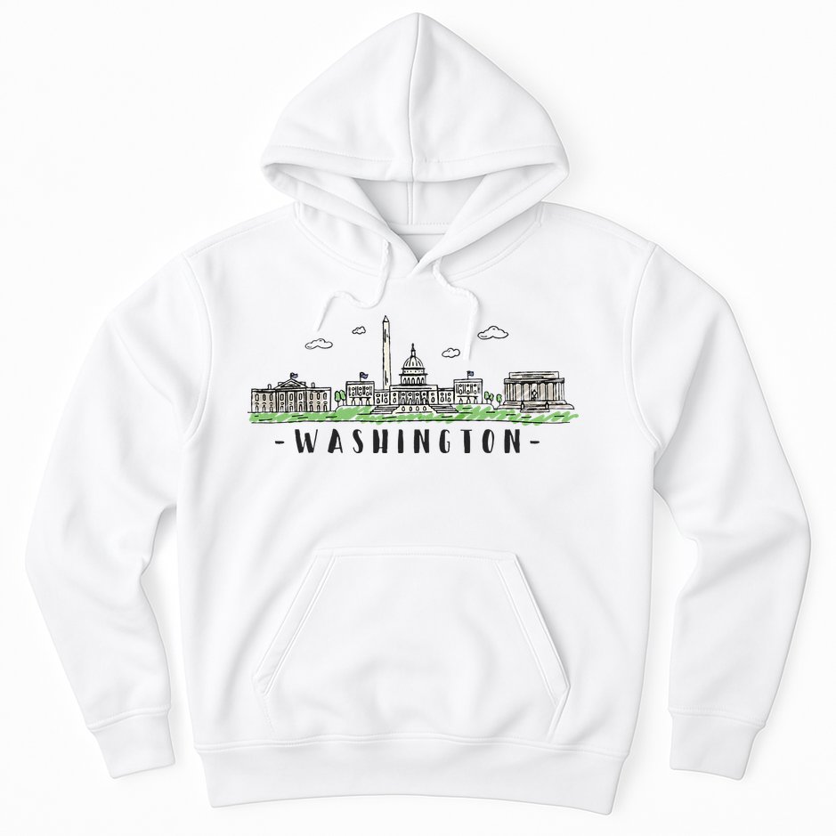 Washington Dc Skyline Vintage Hoodie