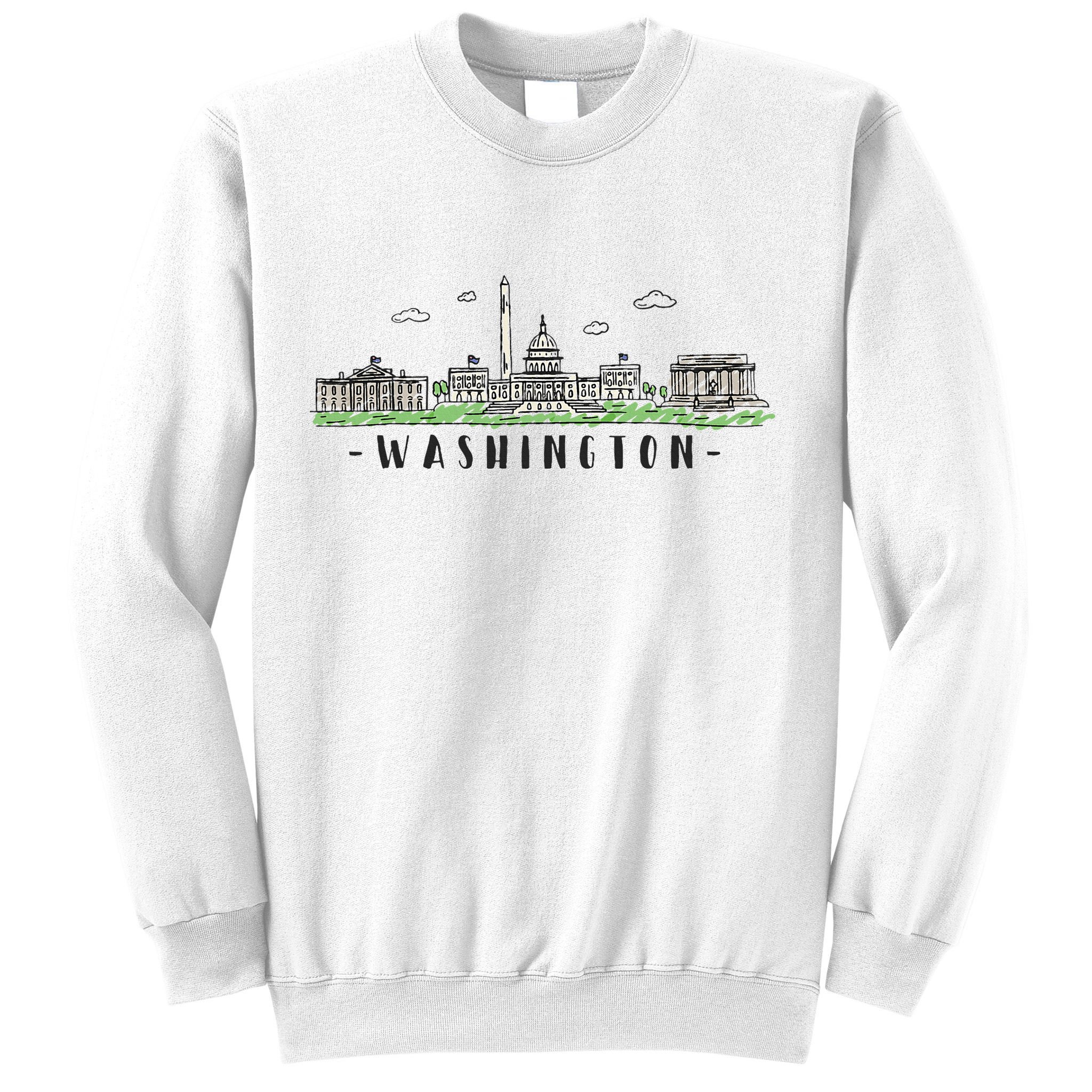 Washington Dc Skyline Vintage Sweatshirt