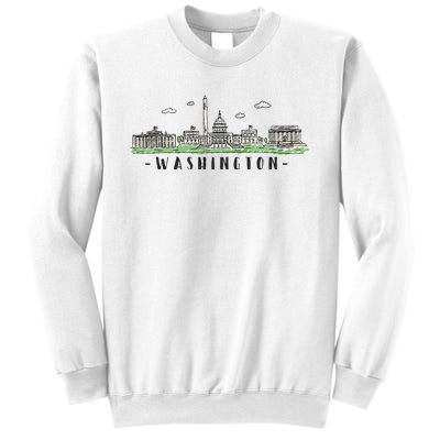 Washington Dc Skyline Vintage Sweatshirt