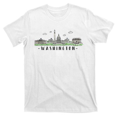 Washington Dc Skyline Vintage T-Shirt