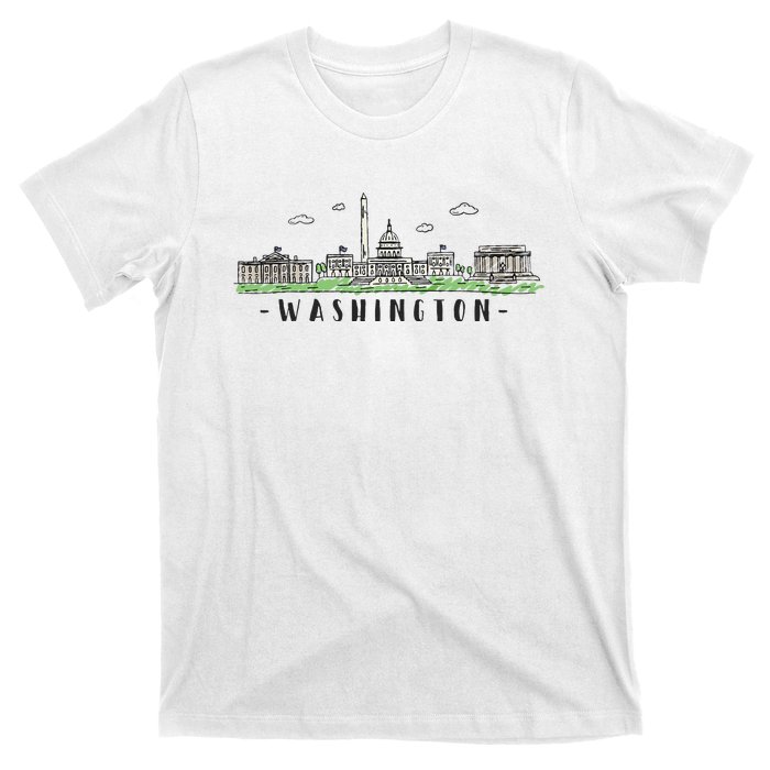 Washington Dc Skyline Vintage T-Shirt