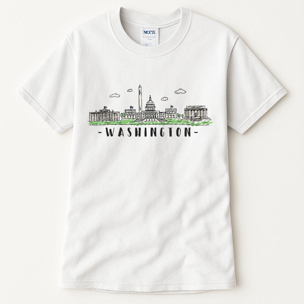 Washington Dc Skyline Vintage Tall T-Shirt