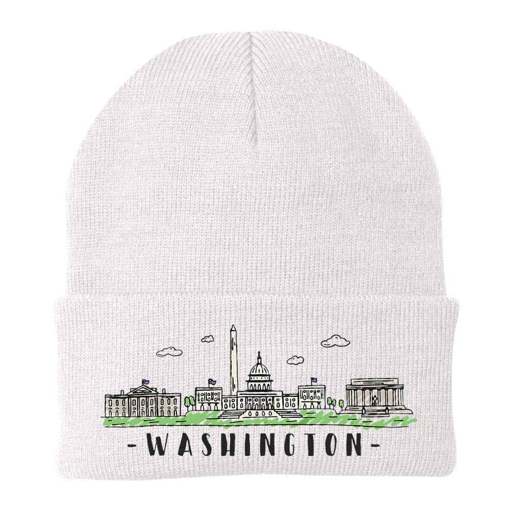 Washington Dc Skyline Vintage Beanie