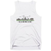 Washington Dc Skyline Vintage Tank Top