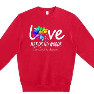 World Down Syndrome Day - Rock Your Socks Awareness Premium Crewneck Sweatshirt