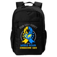 World Down Syndrome Day Awareness 321 T21 Down Right Perfect Daily Commute Backpack