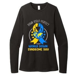 World Down Syndrome Day Awareness 321 T21 Down Right Perfect Womens CVC Long Sleeve Shirt