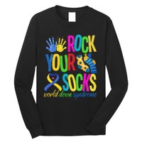 World Down Syndrome Day Quote Rock Your Socks Cool Awareness Long Sleeve Shirt