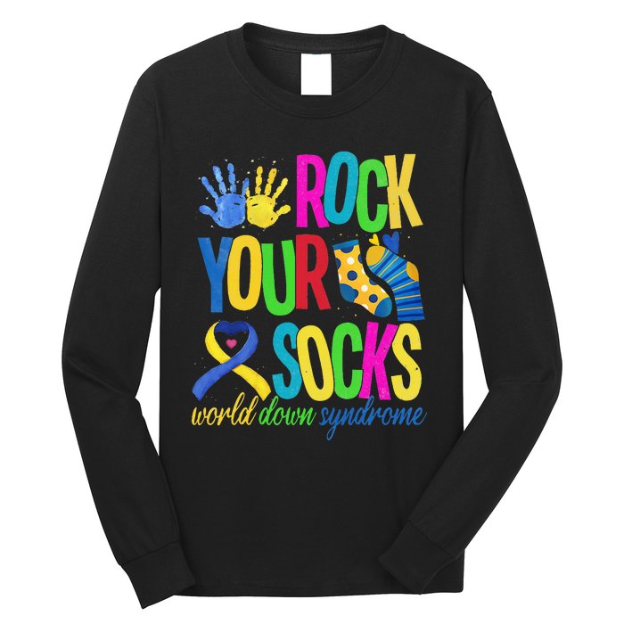 World Down Syndrome Day Quote Rock Your Socks Cool Awareness Long Sleeve Shirt