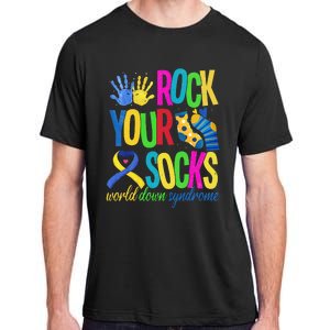 World Down Syndrome Day Quote Rock Your Socks Cool Awareness Adult ChromaSoft Performance T-Shirt