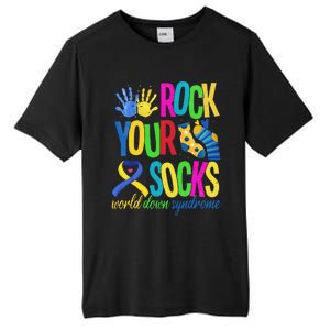 World Down Syndrome Day Quote Rock Your Socks Cool Awareness Tall Fusion ChromaSoft Performance T-Shirt