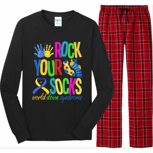 World Down Syndrome Day Quote Rock Your Socks Cool Awareness Long Sleeve Pajama Set