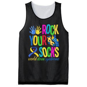 World Down Syndrome Day Quote Rock Your Socks Cool Awareness Mesh Reversible Basketball Jersey Tank