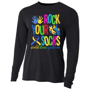 World Down Syndrome Day Quote Rock Your Socks Cool Awareness Cooling Performance Long Sleeve Crew