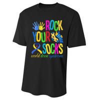 World Down Syndrome Day Quote Rock Your Socks Cool Awareness Performance Sprint T-Shirt