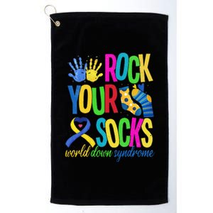 World Down Syndrome Day Quote Rock Your Socks Cool Awareness Platinum Collection Golf Towel