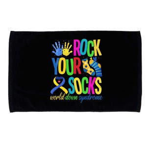 World Down Syndrome Day Quote Rock Your Socks Cool Awareness Microfiber Hand Towel