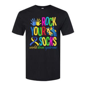 World Down Syndrome Day Quote Rock Your Socks Cool Awareness Softstyle CVC T-Shirt