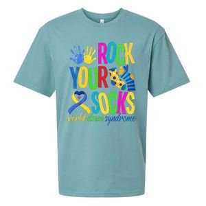 World Down Syndrome Day Quote Rock Your Socks Cool Awareness Sueded Cloud Jersey T-Shirt