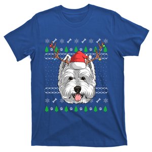 Westie Dog Santa Claus Hat Ugly Christmas Xmas Reindeer Gift T-Shirt