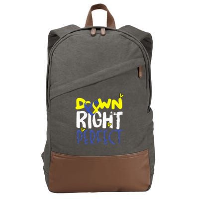 World Down Syndrome Day Awareness for Mom Dad Cotton Canvas Backpack