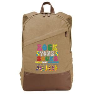 World Down Syndrome Day, Rock Your Socks Awareness Cotton Canvas Backpack