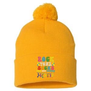 World Down Syndrome Day, Rock Your Socks Awareness Pom Pom 12in Knit Beanie