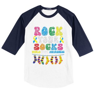 World Down Syndrome Day, Rock Your Socks Awareness Baseball Sleeve Shirt