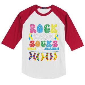 World Down Syndrome Day, Rock Your Socks Awareness Kids Colorblock Raglan Jersey