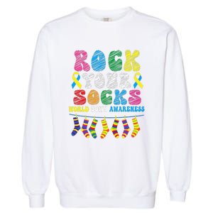 World Down Syndrome Day, Rock Your Socks Awareness Garment-Dyed Sweatshirt