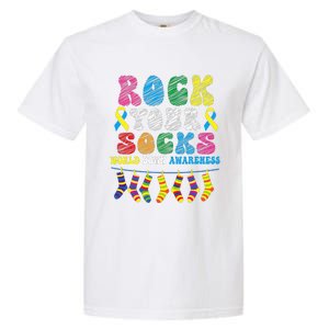 World Down Syndrome Day, Rock Your Socks Awareness Garment-Dyed Heavyweight T-Shirt