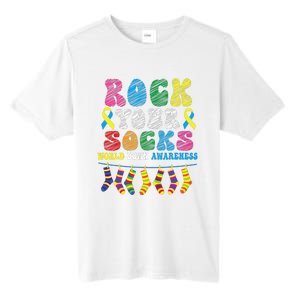 World Down Syndrome Day, Rock Your Socks Awareness Tall Fusion ChromaSoft Performance T-Shirt