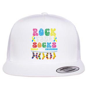 World Down Syndrome Day, Rock Your Socks Awareness Flat Bill Trucker Hat