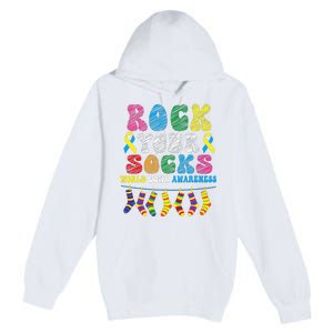 World Down Syndrome Day, Rock Your Socks Awareness Premium Pullover Hoodie