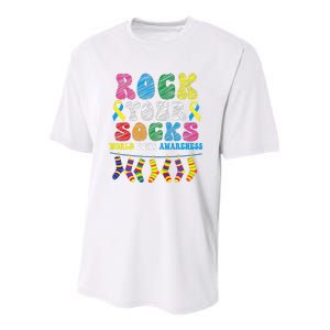 World Down Syndrome Day, Rock Your Socks Awareness Youth Performance Sprint T-Shirt