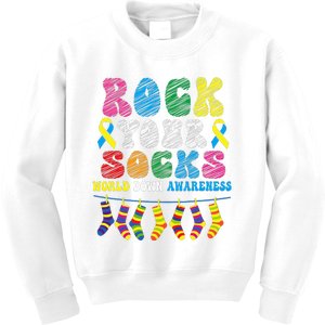 World Down Syndrome Day, Rock Your Socks Awareness Kids Sweatshirt