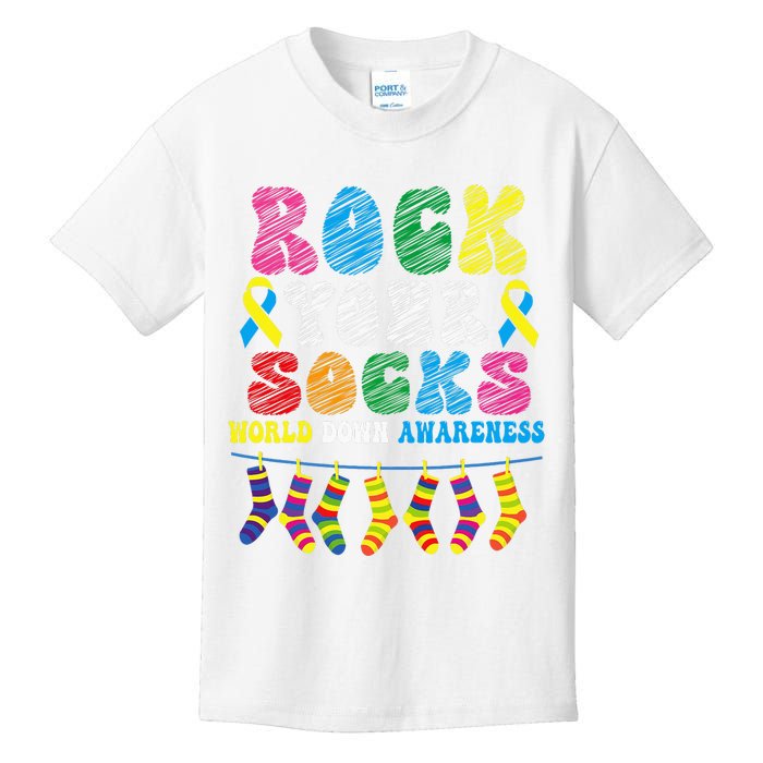 World Down Syndrome Day, Rock Your Socks Awareness Kids T-Shirt