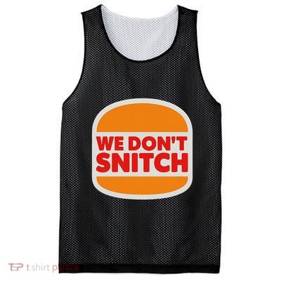 We Don’T Snitch Logo T – Bold Statement Mesh Reversible Basketball Jersey Tank