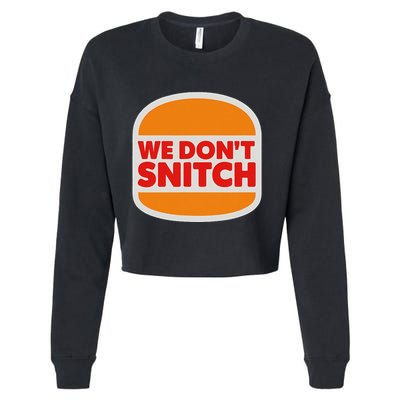 We Don’T Snitch Logo T – Bold Statement Cropped Pullover Crew