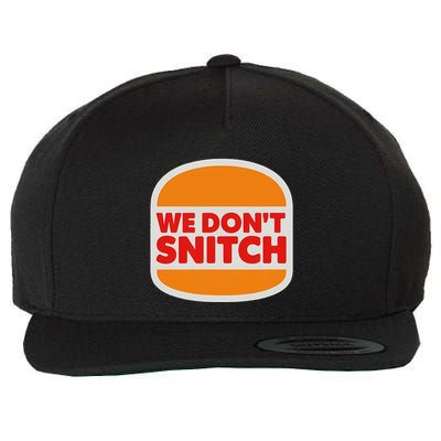 We Don’T Snitch Logo T – Bold Statement Wool Snapback Cap