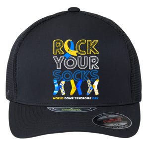 World Down Syndrome Day Rock Your Socks Groovy Flexfit Unipanel Trucker Cap