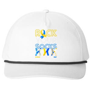 World Down Syndrome Day Rock Your Socks Groovy Snapback Five-Panel Rope Hat