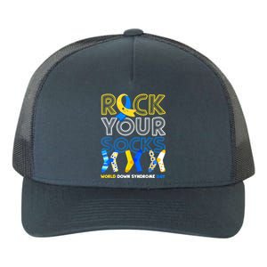 World Down Syndrome Day Rock Your Socks Groovy Yupoong Adult 5-Panel Trucker Hat