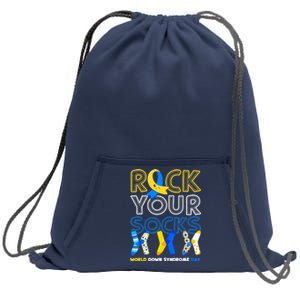 World Down Syndrome Day Rock Your Socks Groovy Sweatshirt Cinch Pack Bag