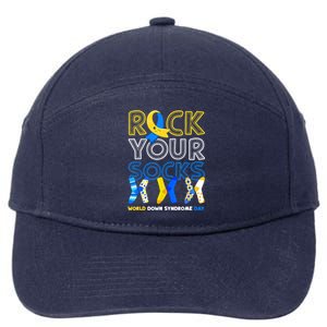 World Down Syndrome Day Rock Your Socks Groovy 7-Panel Snapback Hat